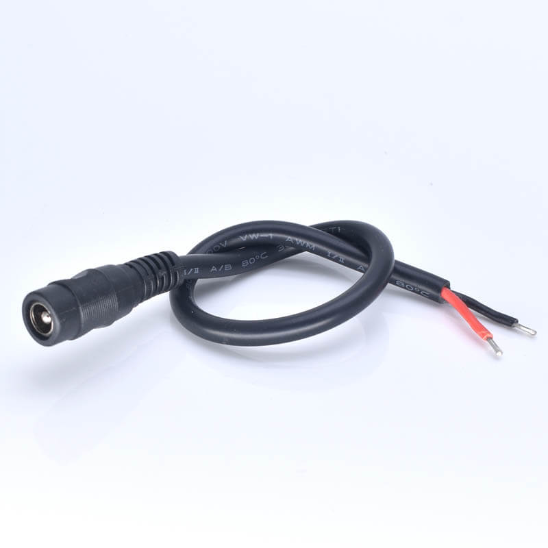 Elecbee DC5.5*2.1mm DC Power Cable 0.75mm2 Single End Cable 25cm DC5.5*2.1mm Female Connector